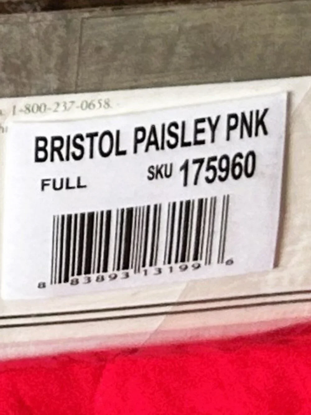 NEW Vintage Full Cotton Sheet Set~Laura Ashley Bistol white Pink Rose Paisley